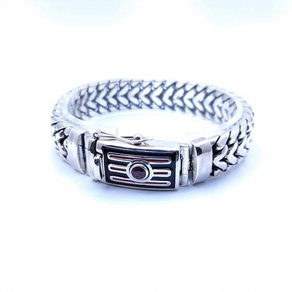 Buy Mens Silver Bracelet, Mahadev Silver Bracelet, Enamel Jewelry, Handmade  Gifts Online in India - Etsy