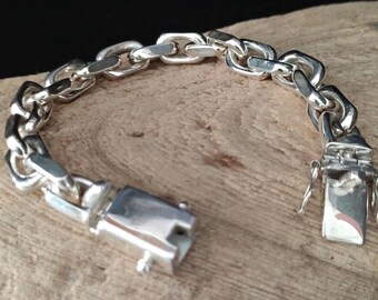 Handmade 999 Silver Anchor Bracelet - Heavy Chain for Men - Etsy