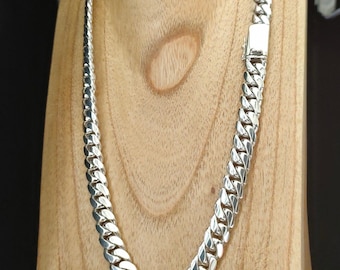 6 mm Curb chains Necklace, 999 pure solid silver, chains silver necklace, mens gifts.