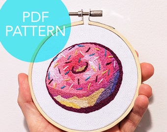 PDF Pattern Sprinkle Donut - Embroidery Pattern