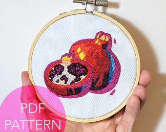 PDF Pattern Pomegranate - Embroidery Pattern