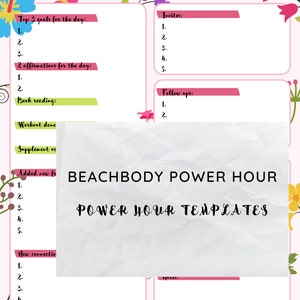 Beachbody Coach Power Hour Sheets Bundle - Etsy