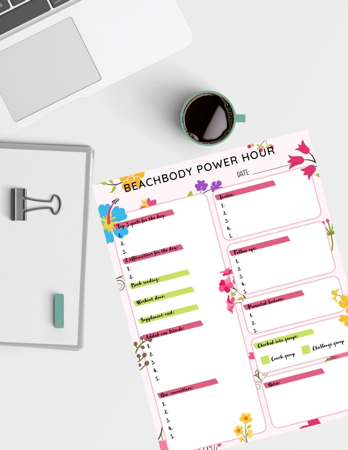 Beachbody Coach Power Hour Sheets Bundle Etsy