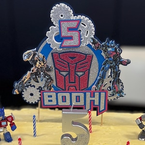 Transformers birthday cake topper