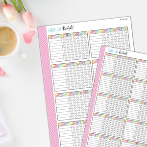 Weekly Habit Tracker Sticker, Routine Tracking Habits, Goal Planner, Monthly Tracker, Habit Log, Habit List, Planner Stickers