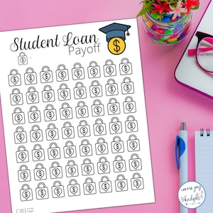 Student Loan Payoff Printable Tracker, Printable Goal, Money Challenge, Budget Tracker, Dave Ramsey, Financial, Live Like No One Else