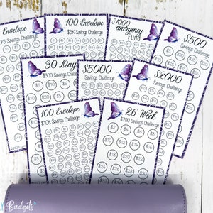 Budget Binder with Savings Challenges | Savings Challenge Book | A6 Savings Challenge | Cash Stuffing | Budget Binder Envelopes