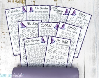 Budget Binder with Savings Challenges | Savings Challenge Book | A6 Savings Challenge | Cash Stuffing | Budget Binder Envelopes