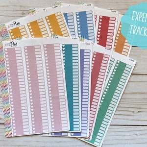 SET OF 5 Budget Expense Tracker Stickers | Planner Stickers | Fits Erin Condren 7 x 9 and Happy Planner Classic | Budget by Paycheck