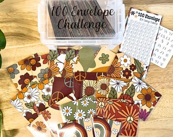 10K Savings Challenge Kit | Money Saving Challenge | 100 Envelope Challenge | 100 Cash Envelope Box| 100 Envelope Challenge Kit