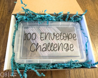 Savings Challenge Money Box | Money Saving Challenge | 100 Envelope Challenge | 100 Cash Envelope Box| 100 Envelope Challenge Kit