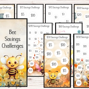 Low Income A6 Savings Challenge | Set of 8 Mini Savings Challenge Trackers | Savings Challenge Bundle | Fits A6 Savings Binder | Save 800