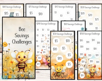 Low Income A6 Savings Challenge | Set of 8 Mini Savings Challenge Trackers | Savings Challenge Bundle | Fits A6 Savings Binder | Save 800