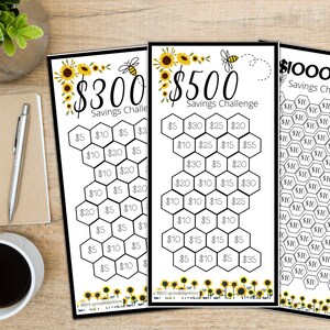 Savings Challenge Trackers Fits A6 Budget Binders | Savings Challenge Bundle | Money Challenge
