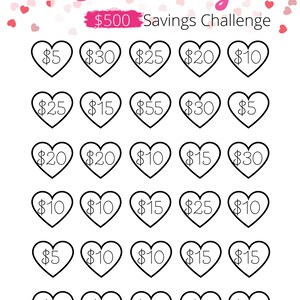 30 Day Money Savings Challenge for All 12 Months With Printable Cash ...
