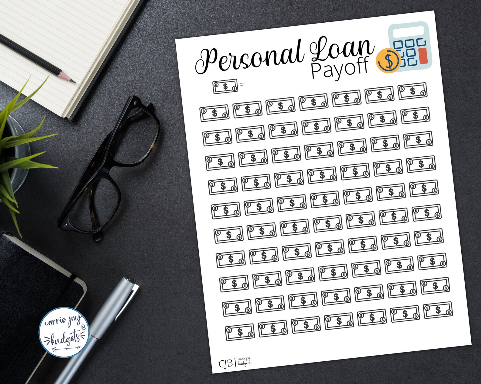 Personal Loan Payoff Printable Tracker Printable Goal Money - Etsy