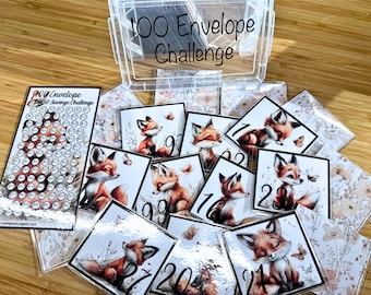 100 Envelope Challenge Box | Money Saving Challenge | 100 Envelope Challenge | 100 Cash Envelope Box| 100 Envelope Challenge Kit