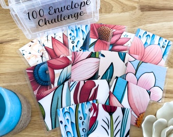 Handmade 100 Envelope Savings Challenge Kit: Laminated with Tracker