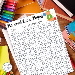 Personal Loan Payoff Printable Tracker, Debt Payoff Printable Goal, Money Challenge, Budget Tracker, Dave Ramsey, Live Like No One Else