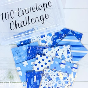 100 Envelope Savings Challenge - Winter | Money Saving Challenge | 100 Envelope Challenge| 100 Cash Envelope Box| 100 Envelope Challenge Kit