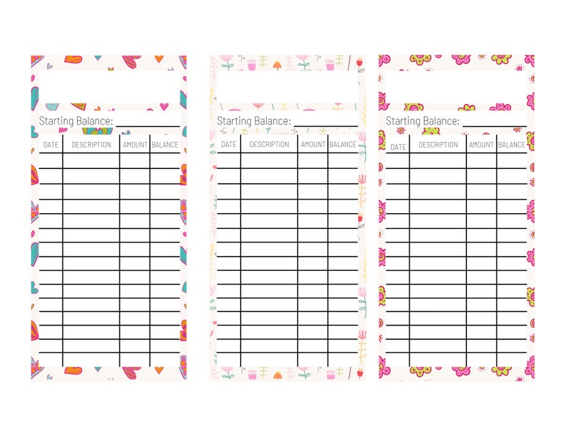Cash Envelope Tracker Printable Cash Envelope Insert Budget - Etsy