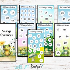 A6 Savings Challenge Low Income | Set of 8 Mini Savings Challenge Trackers | Savings Challenge Bundle | Fits A6 Savings Binder | Save 800