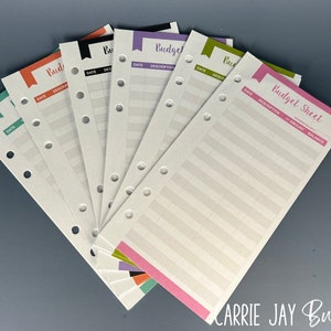 a6 Budget Sheet | Budget Tracker Sheet for a6 Binder | Budget Breakdown Sheet