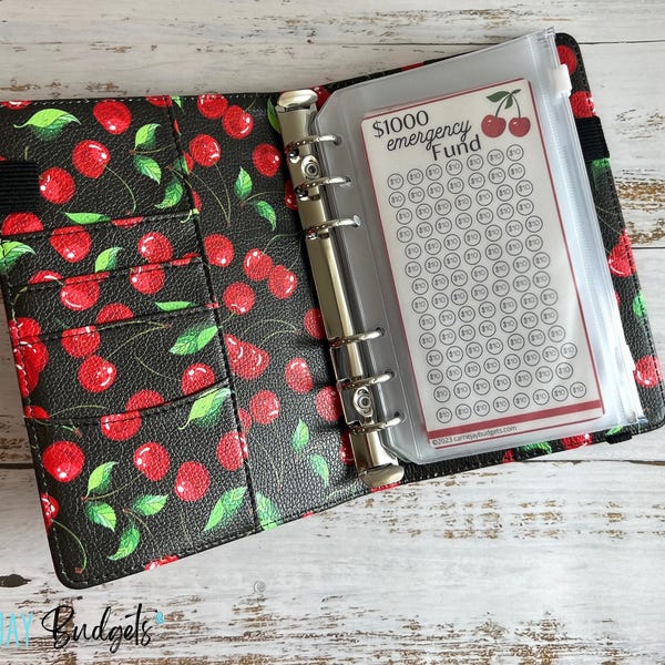 Mini Savings Challenge Starter Set with Lovely A6 Binder | Set of 9 Mini Savings Challenge Trackers | Savings Challenge Bundle