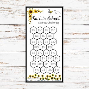Savings Challenge for Back to School with Printable Cash Envelope | Fits in A6 Budget Binder | Money Challenge