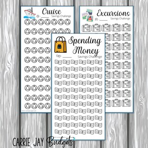 Cruise Savings Challenge Fits A6 Budget Binders with Printable Cash Envelopes | Cruise Savings Tracker | Savings Bundle | Vacation Savings