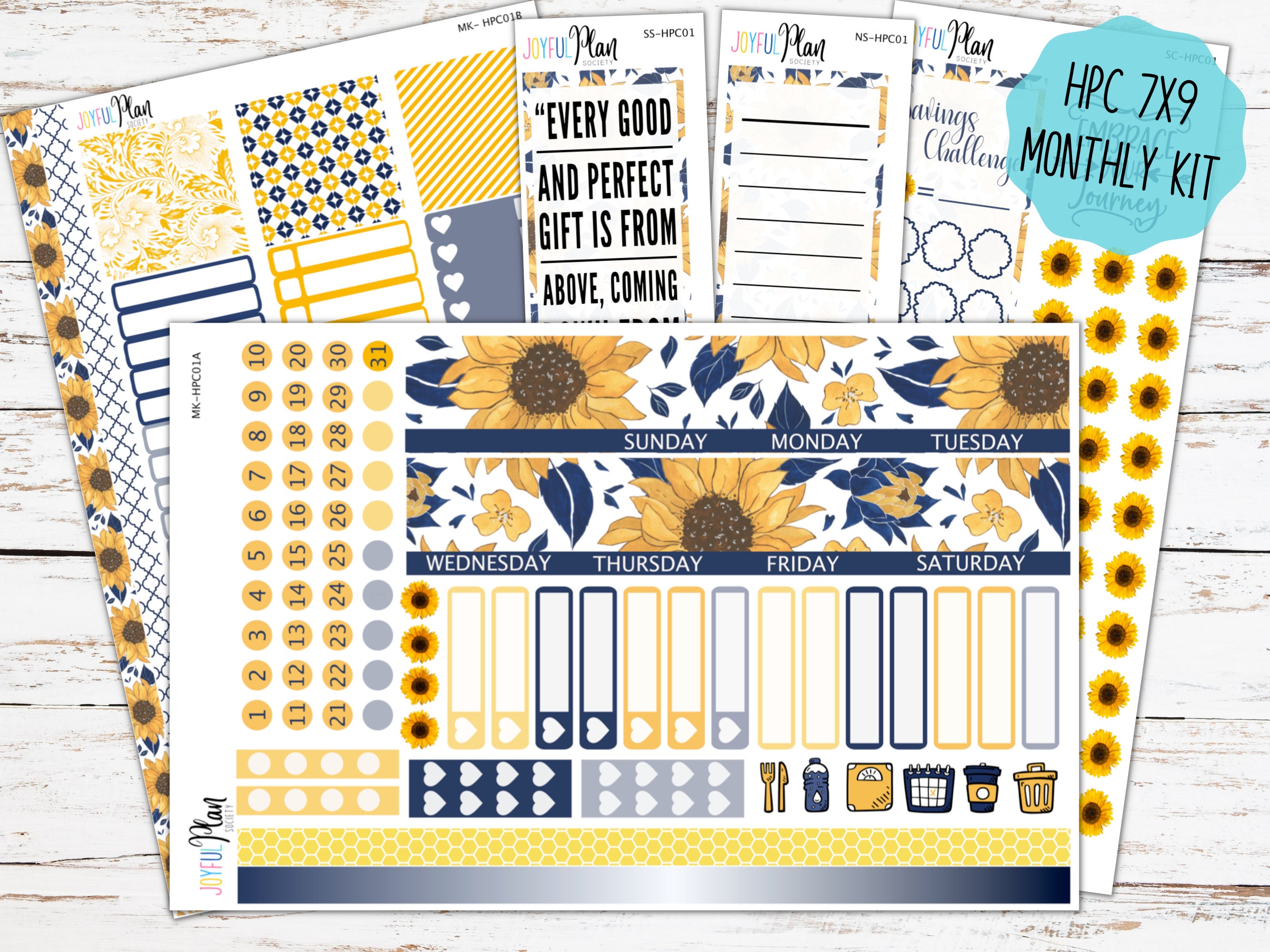 7 Options of Coordinated Planner Accessories Kit by Happy Planner Boss  Babe/brights/super Fun/watercolor Sticky Notes Stickers Cards 