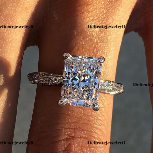 Lab Engagement Rings Etsy