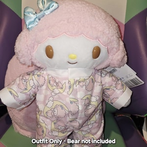 Outfit Only - Piano Lamb Sleeper Kawaii Kitty PJs Bunny Outfit for Stuffed Animals Build Bears Cute Friends Gift Pajama Plush