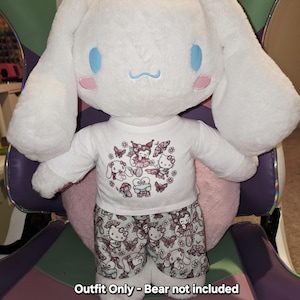 Outfit Only -  Cute Friends Cottagecore Kawaii Kitty Space Outfit for Stuffed Animals Build Bears Custom Mocha Cinnamon Rolls Tshirt Summer