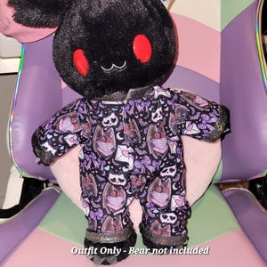 Outfit Only - Moth Sleeper Kawaii Kitty Bunny Outfit for Stuffed Animals Build Bears Custom Embroidery Lolita Gothic Lace Mothman Valentine
