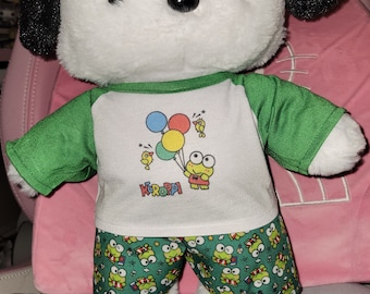 Frog Cute Kawaii Kitty Outfit for Stuffed Animals Build Bears Custom Mocha Cinnamon Rolls Tshirt