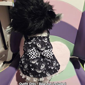 Outfit Only - Emo Axolotl Dress Goth for Teddy Build Bears Punk Kawaii Kitty Cinnamon Rolls Accessories Gift Cute Y2K Rock