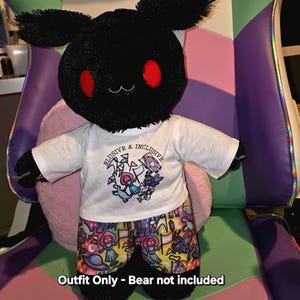 Outfit Only - LGBTQ Pride Moth Cute PJs Kawaii Kitty Bunny Outfit for Stuffed Animals Build Bears Custom  Plush Cryptids