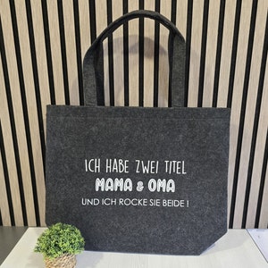 Filztasche / Einkaufstasche Mama/Oma , Geschenk zu Muttertag Bild 2