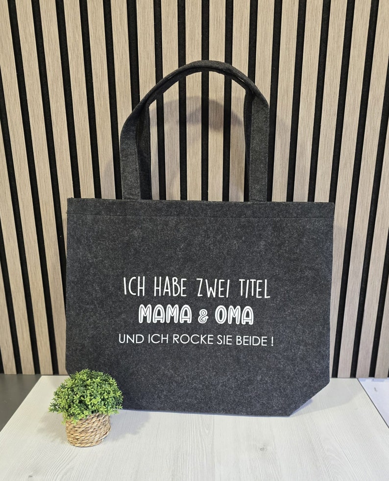 Filztasche / Einkaufstasche Mama/Oma , Geschenk zu Muttertag Bild 2