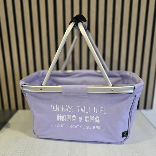 Einkaufskorb "MAMA & OMA" in verschiedenen Farben zu Muttertag