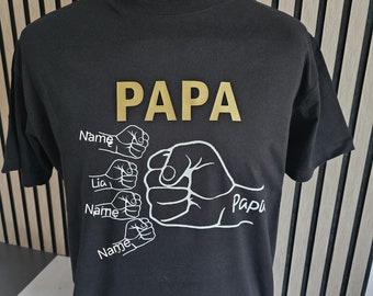 StoffJuLe Herren-Shirt "PAPA Faust mit Namen"  personalisiert versch. Farben  Ideal zu Vatertag