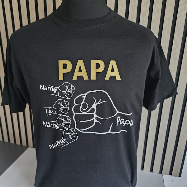 StoffJuLe Herren-Shirt "PAPA Faust mit Namen"  personalisiert versch. Farben  Ideal zu Vatertag