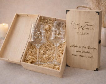 Leonardo Puccini wine glass with name - Leonardo Puccini - high-quality laser engraving - dishwasher safe - gift for wedding or anniversary