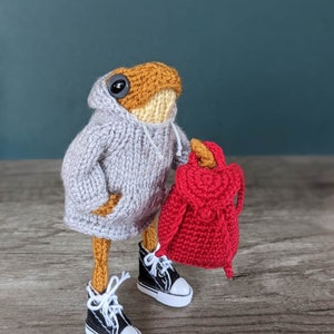 CROCHET PATTERN - Mini backpack for a frog