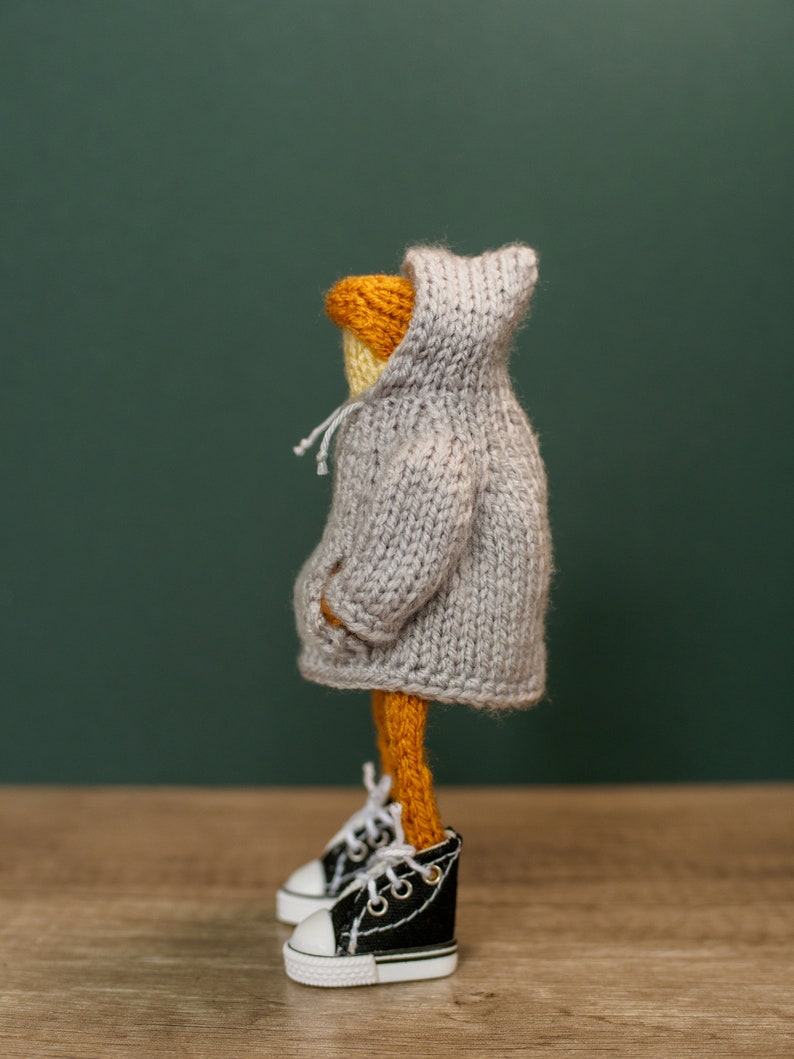 KNITTING PATTERN Frog hoodie image 4