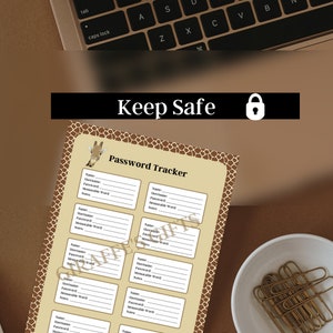 Printable Password Tracker, Password Book, Password Tracker, Password Tracker Printable, Password Log, Password Template to stay organised