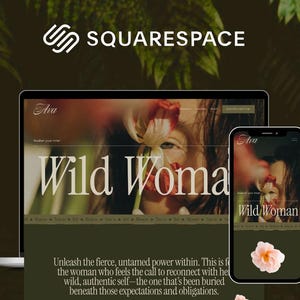 Boho Squarespace Website Template for Spiritual Healer & Coach  | Earthy Feminine Bold Boho | No Code | Beginner Friendly