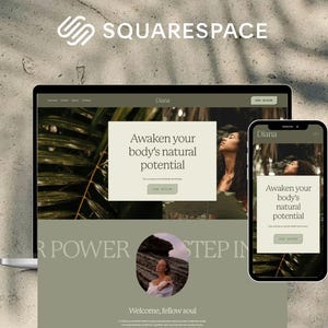 Earthy Squarespace Template for Health Coaches | Boho Feminine Website | No Code Website | Beginner Friendly