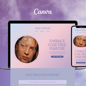 Mystical Website Template: Canva Sales Landing Page for Spiritual Coaches